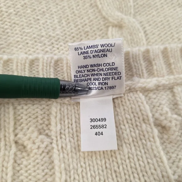 Y2K '04 Old Navy Lambswool Cable Knit Fringe Scarf & Mini Skirt Set S/M Cream - Picture 9 of 13